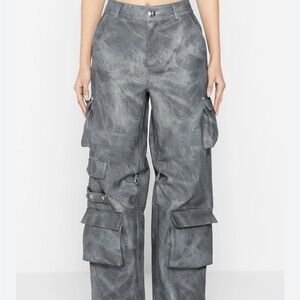 Leather Cargo Pants